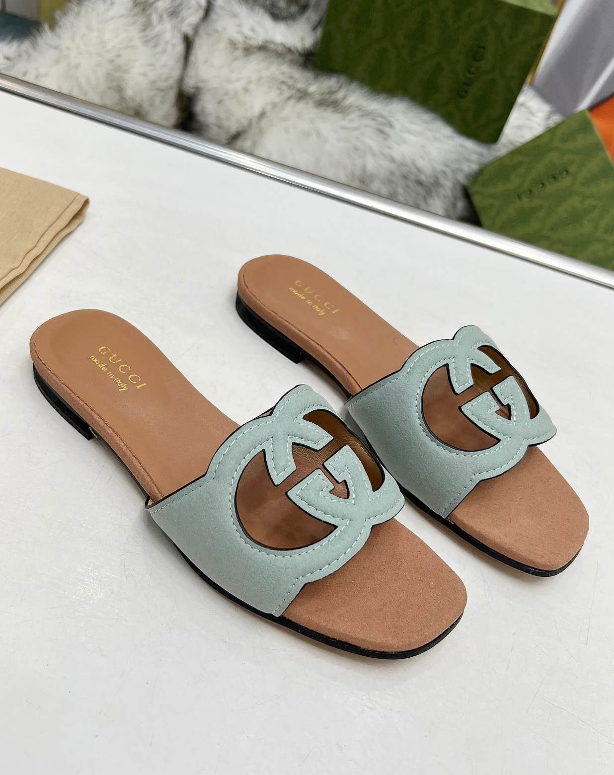 GU Slippers Sandals Flat 3 Color 's 42