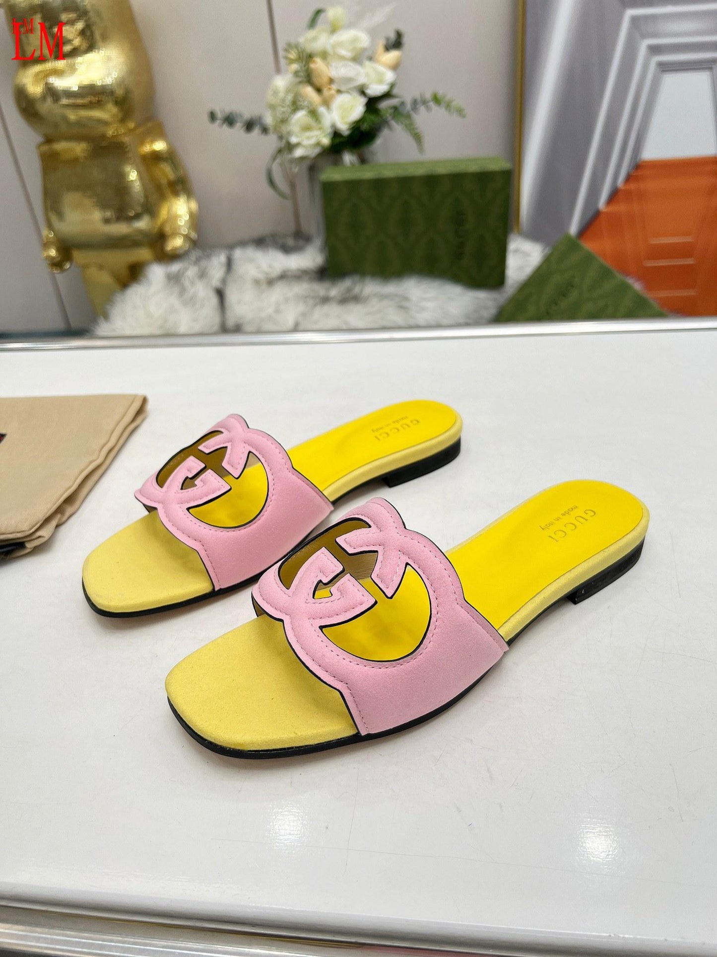GU Slippers Sandals Flat  3 Color 's 42