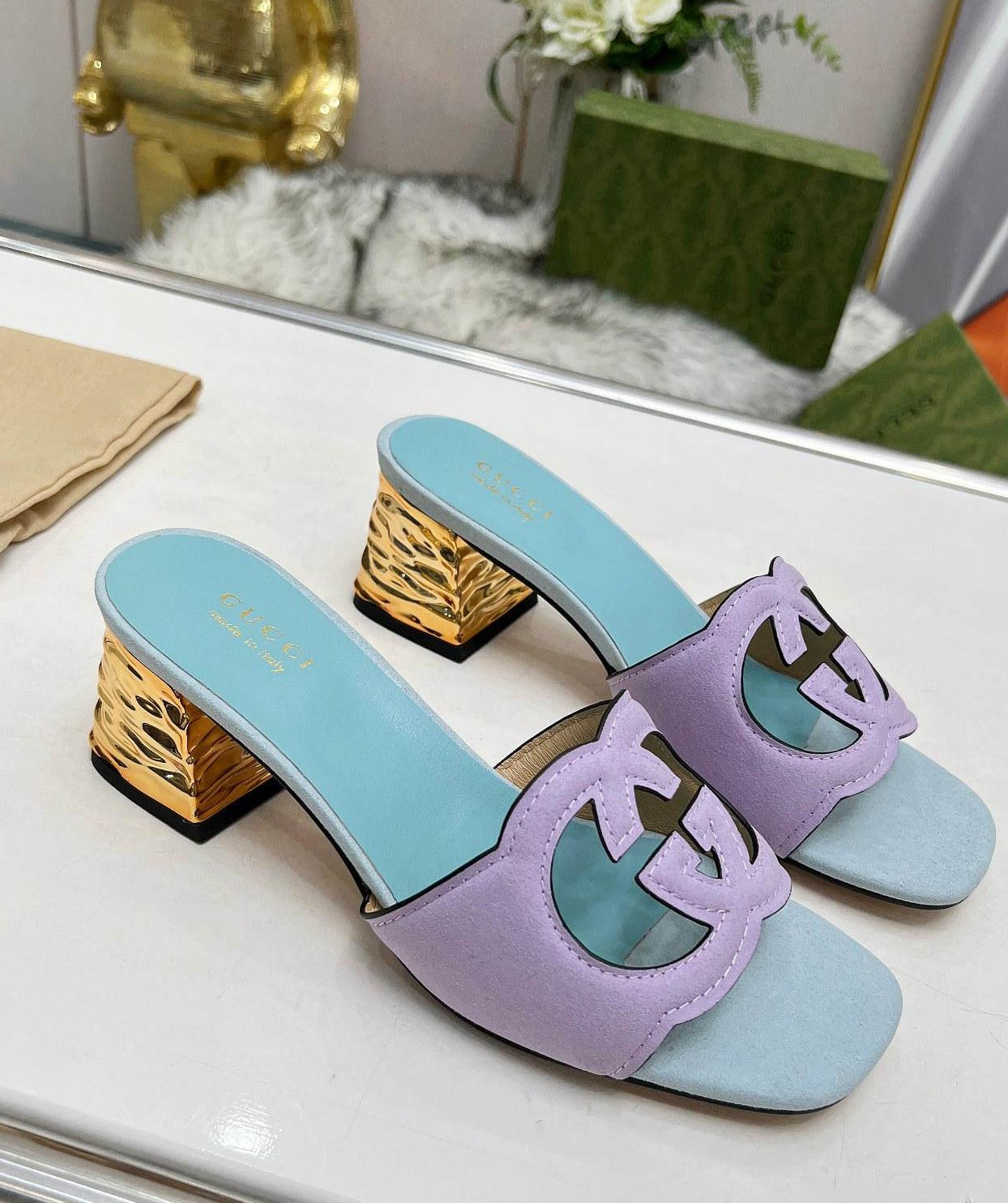 GU Slippers Sandals Heels 3 Color 's 42