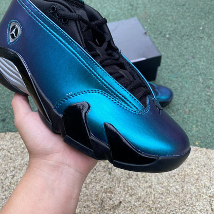 N*KE Blue AJ14 Low "mineral Teal" Sneakers 46 Jordan