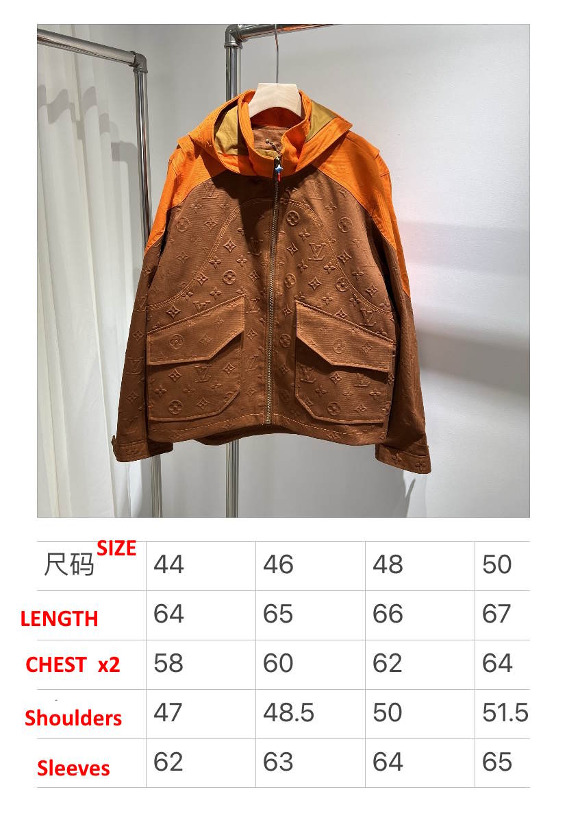 LU Monogram Hooded Denim Jacket IOFF