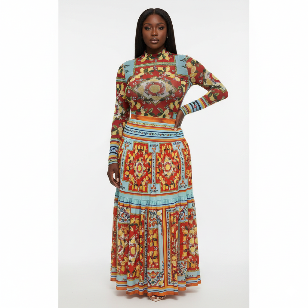 G D Woman top and skirt set 2 GQ