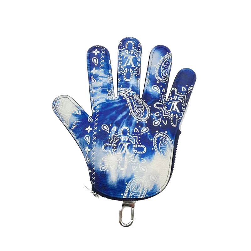 LU Key Buckle Purse Charm Blue Paisley Hi 5