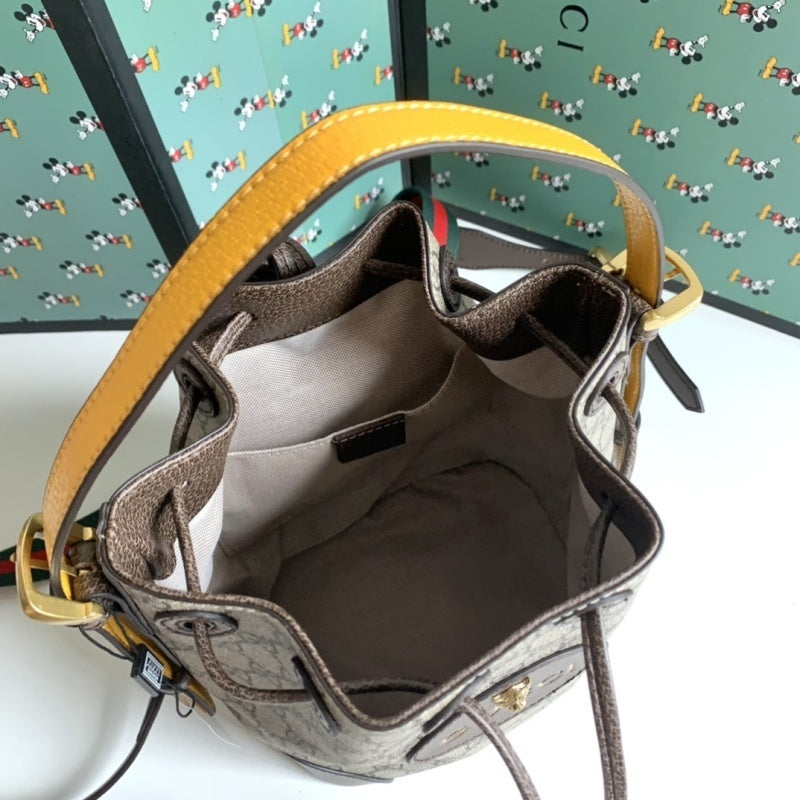 GU Neo Vintage Drawstring Bucket Backpack Bag 28 cm