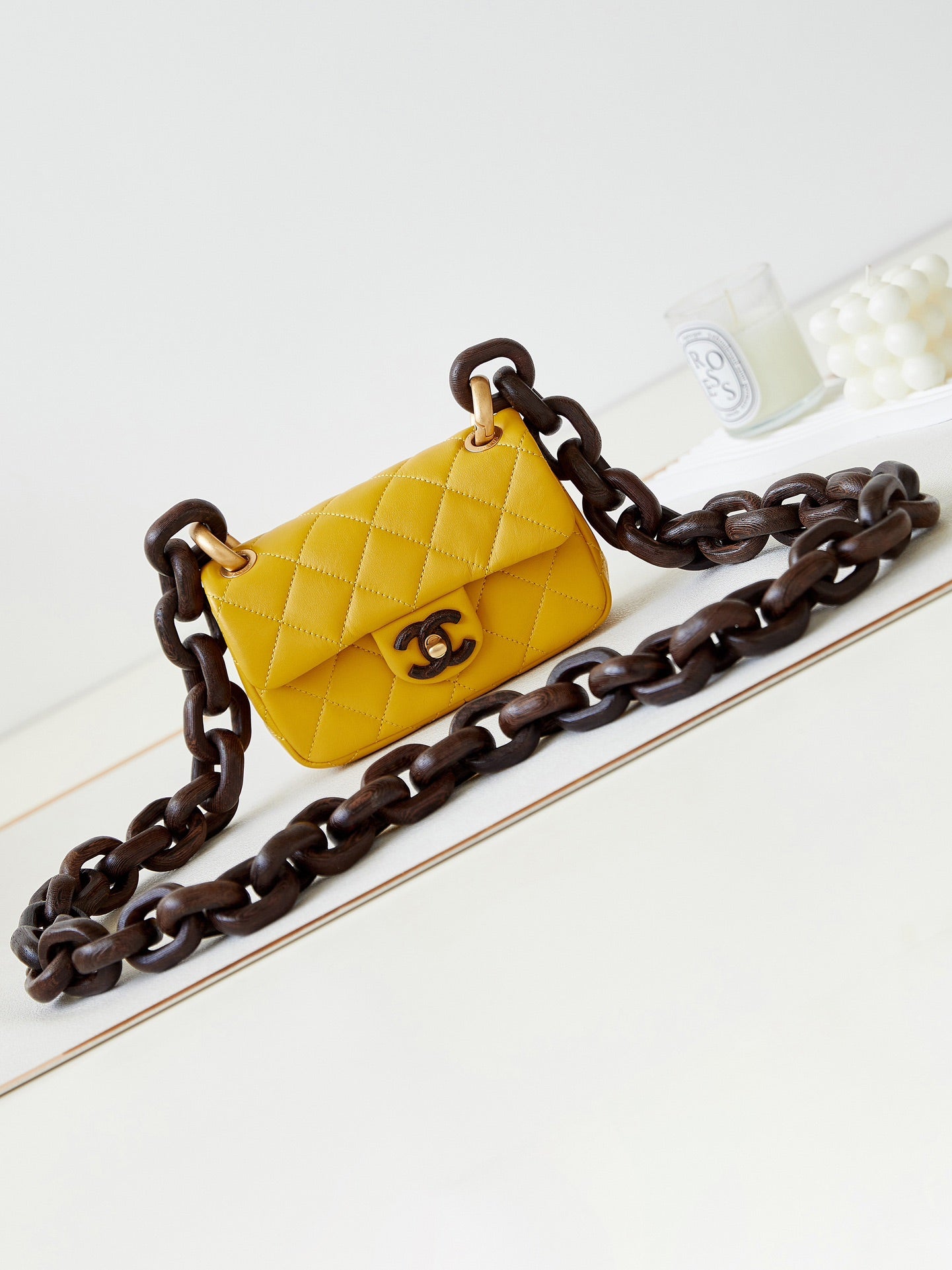 CHL Wood chain Bag 4 Color 's Small 18 cm