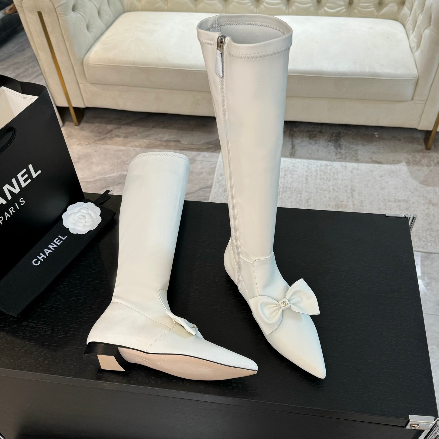 CHL Boots Woman Stretch Leather High 2 Color's