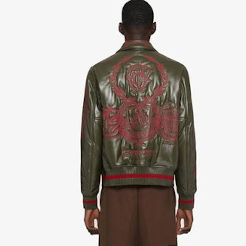 GIVENJY leather Jacket Man Crest embroidery's Limited