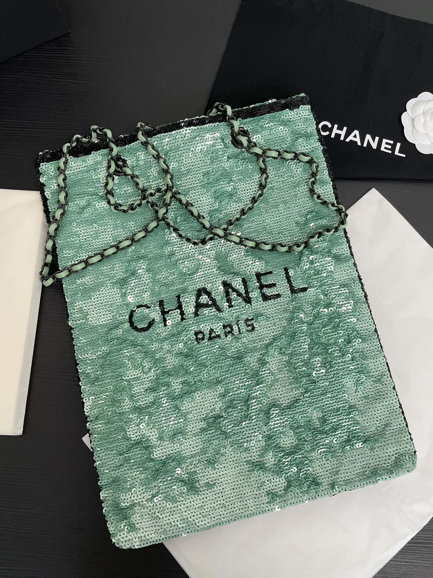 CHL Sequin Shopping Bag 3 Color 's 39 cm
