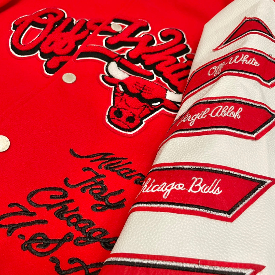 OFF WITE Jacket Baseball Varsity Bomber 2XL
