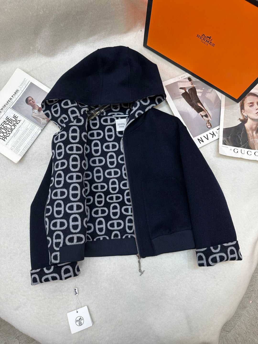 HRM Hooded Woman Wool Jacket 3 Color's Limited