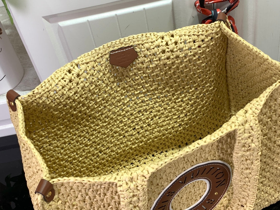 LU Tote Bag Raffia 38 cm