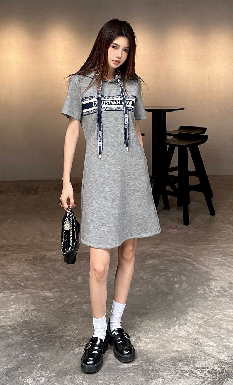 CHD Cotton Dress Hooded 2 Color'd Limited