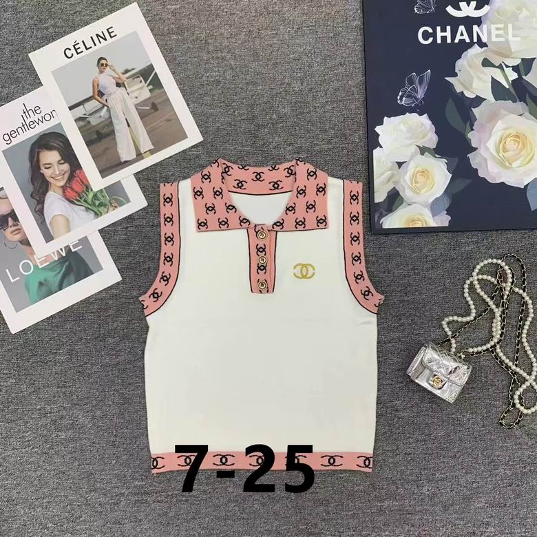 CHL Tank Knitted Top T - shirt 3 Color's Woman