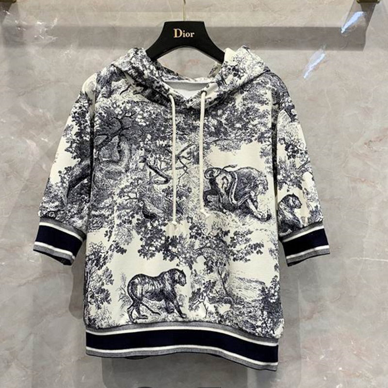 CHD Sweater Short Sleeve Sweatshirt Hoodie Woman