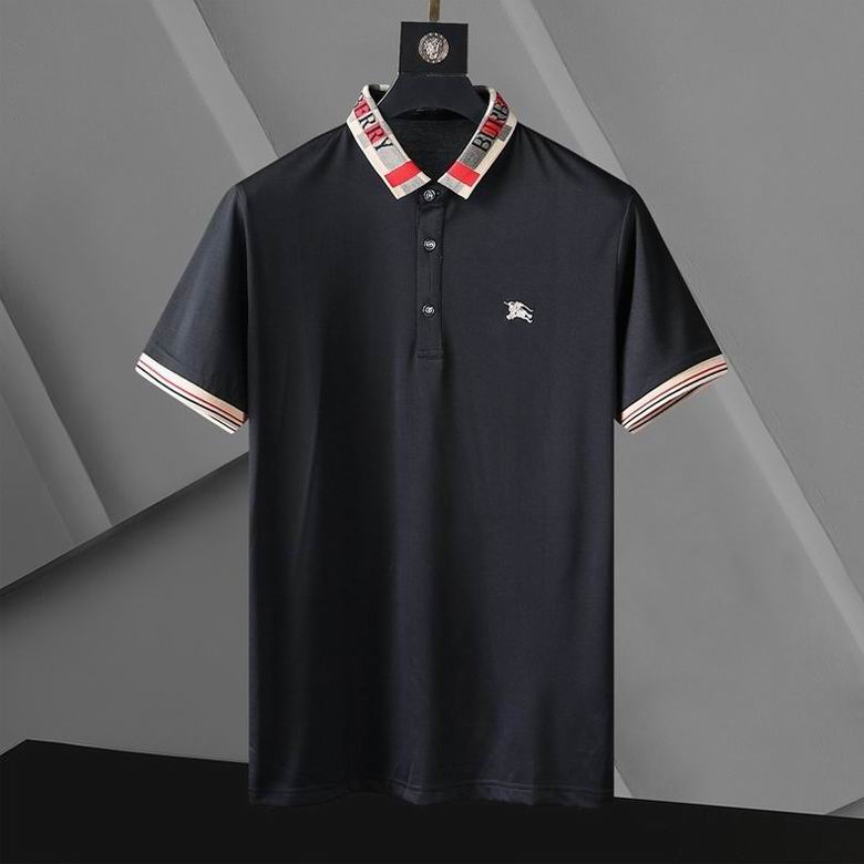 *BURBBER T- shirt 2 Color 's Polo Lapel