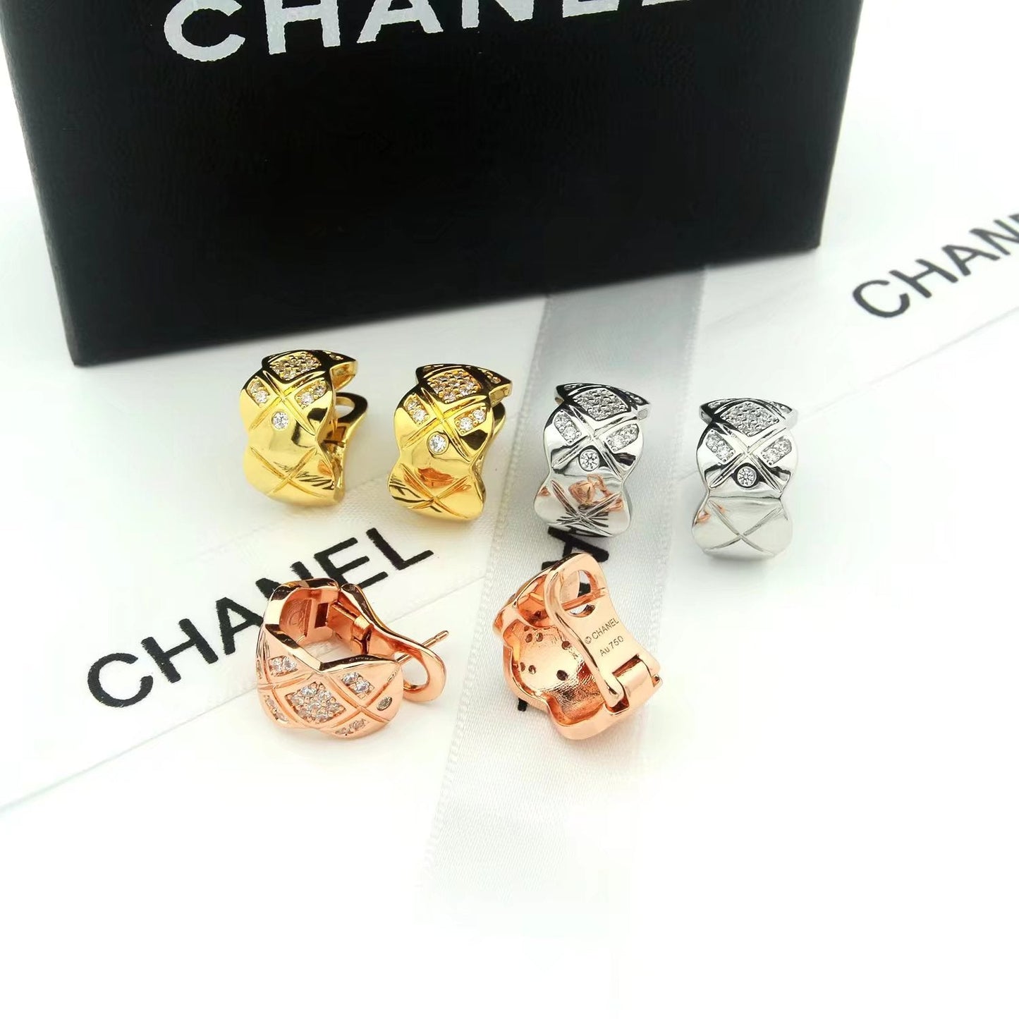 CHL Earrings Stones 3 Color 's