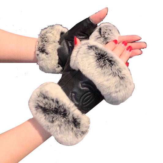 CHL  Gloves 2 Color 's Lapel Fur