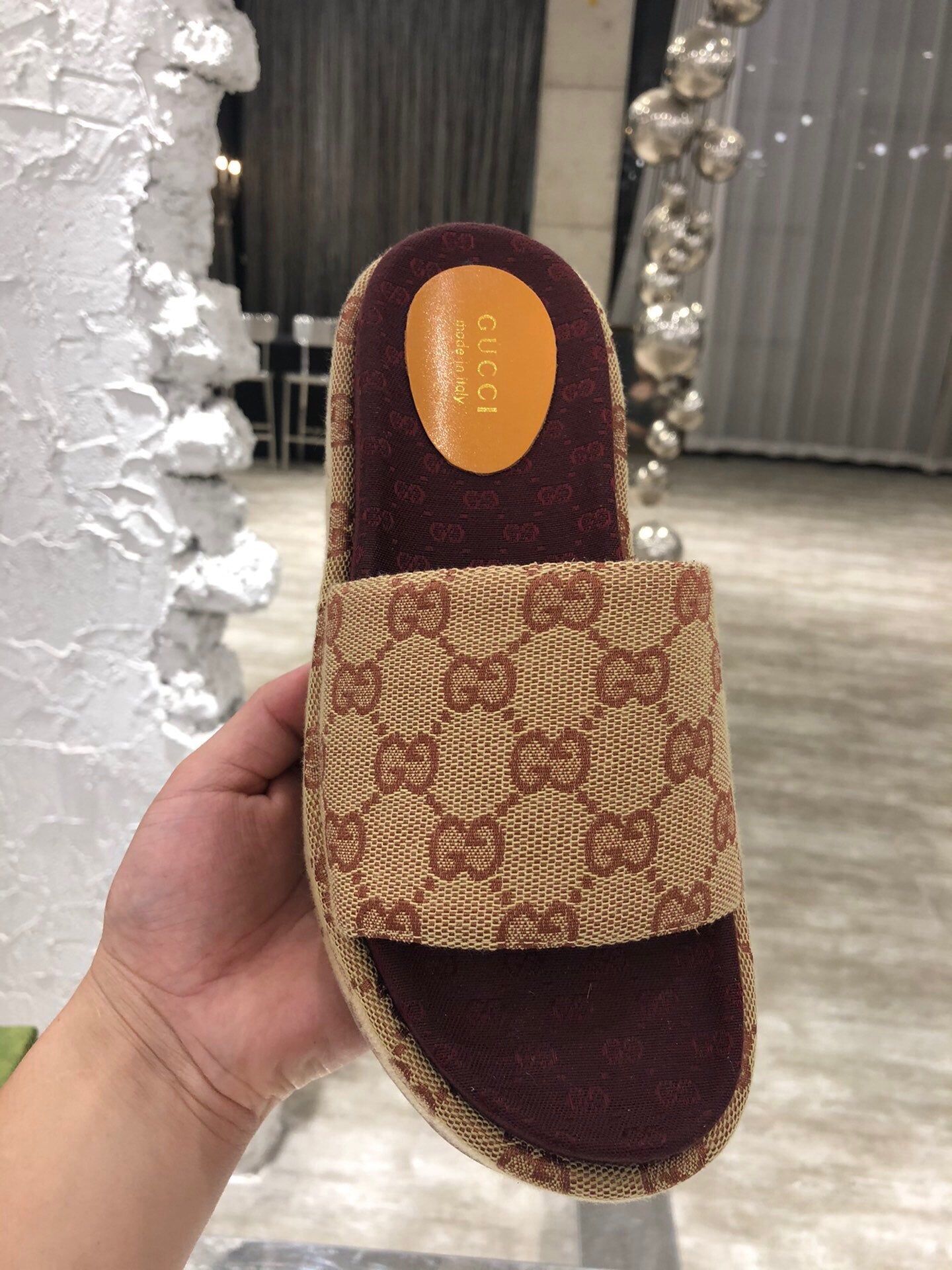 GU Slippers Platform Wedge