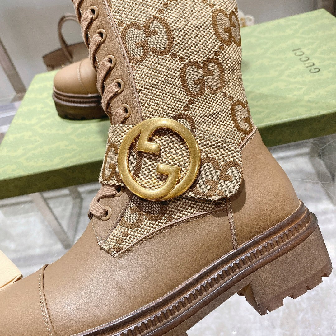 GU Boots High Flat Wedge