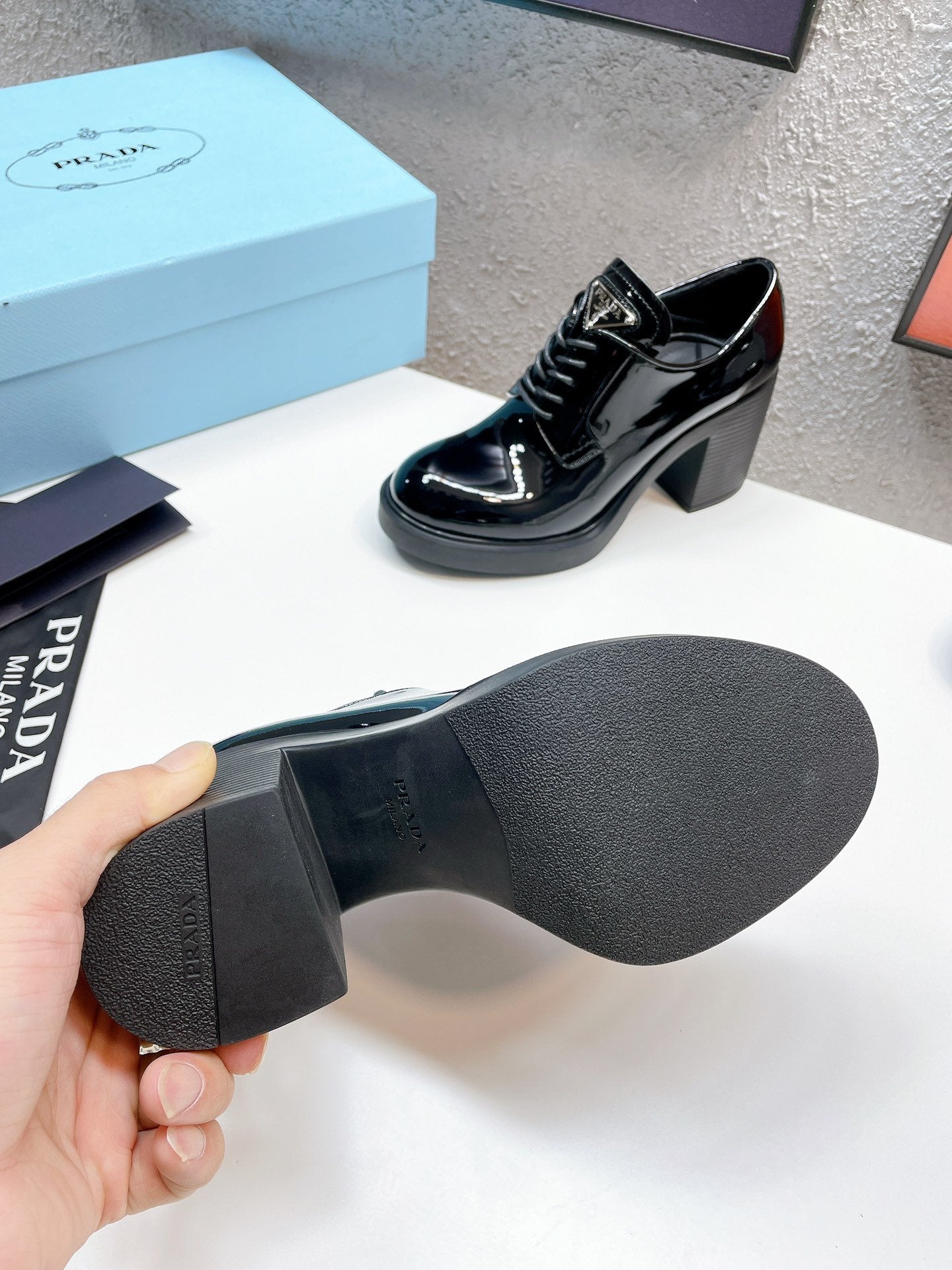 PRD Shoes Loafer High Heels Varnish