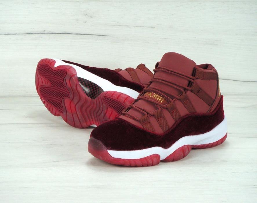 N*ke Max Sneakers Jorda 11 Red Velvet Maroon