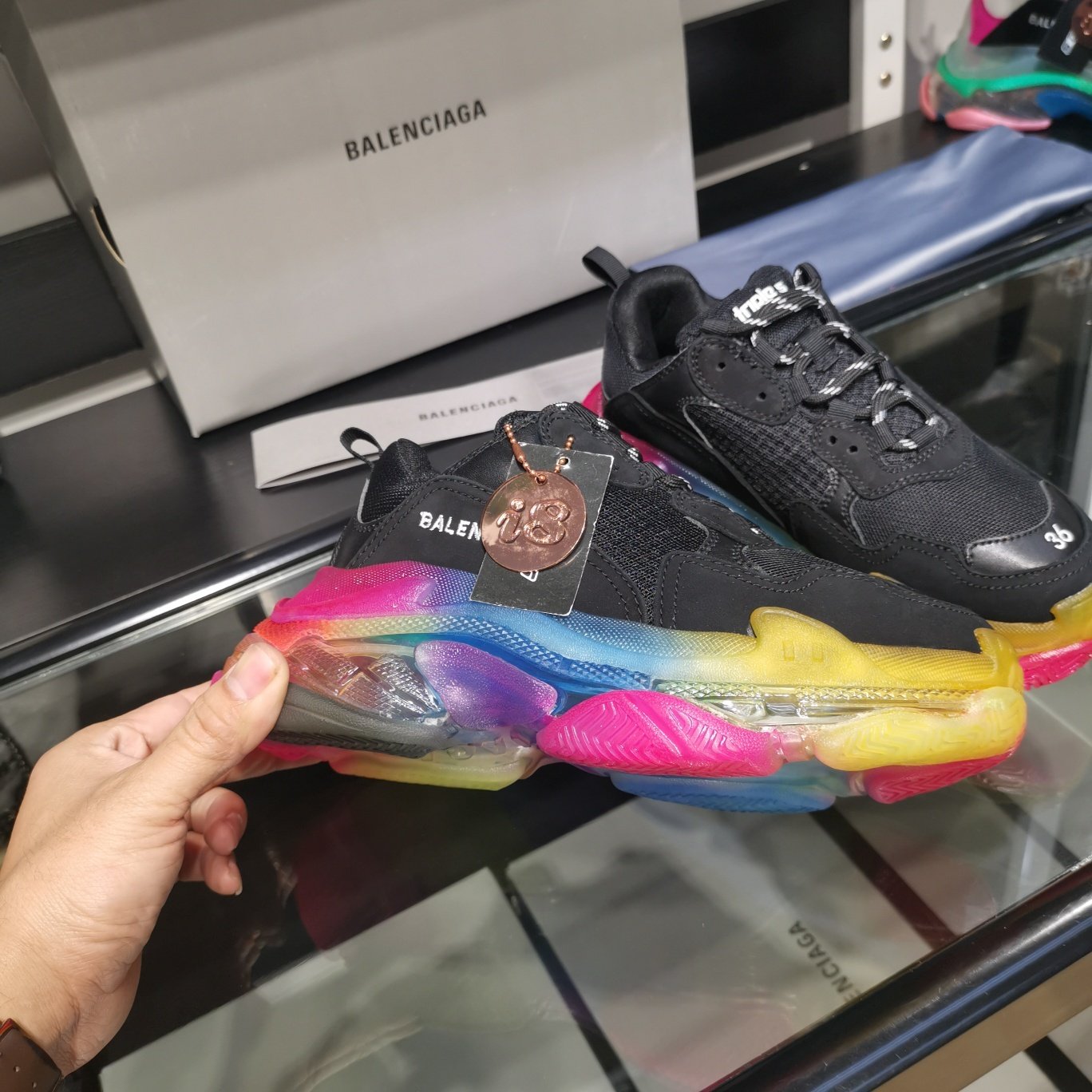 SNBAL Triple S Sneakers Clear Sole