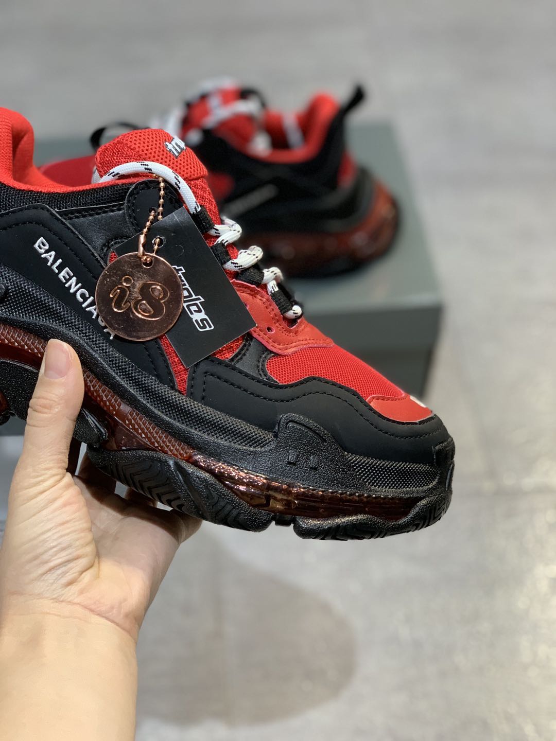 SNBAL Triple S Red Sneakers