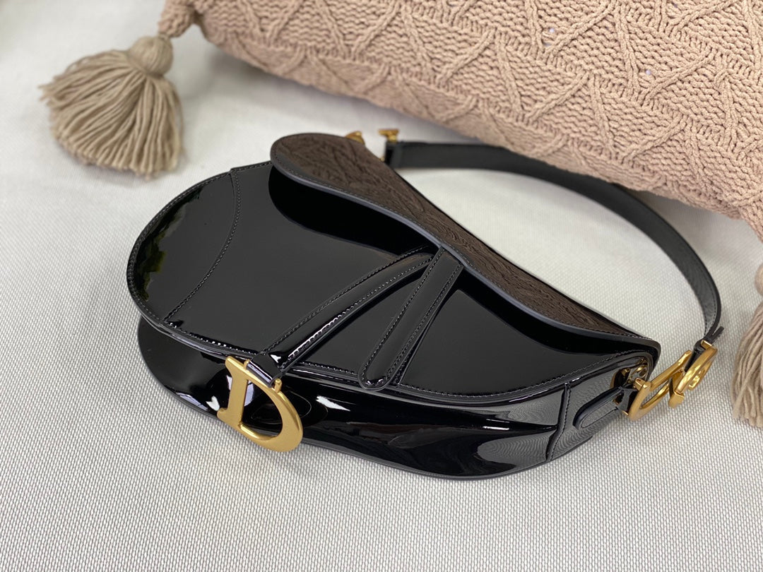 CHD Bag Saddle Black Varnish