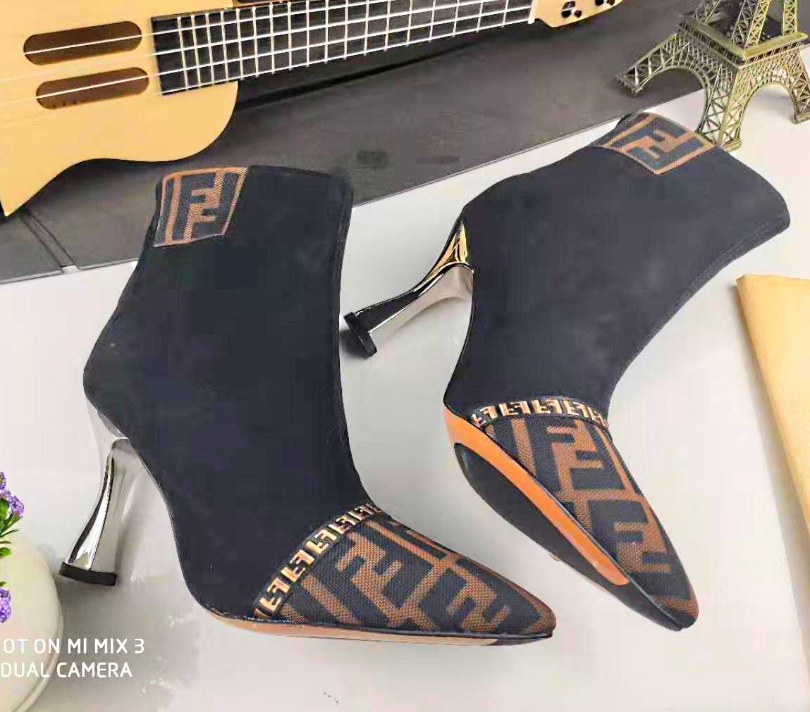 Fen Boots Heels Brown