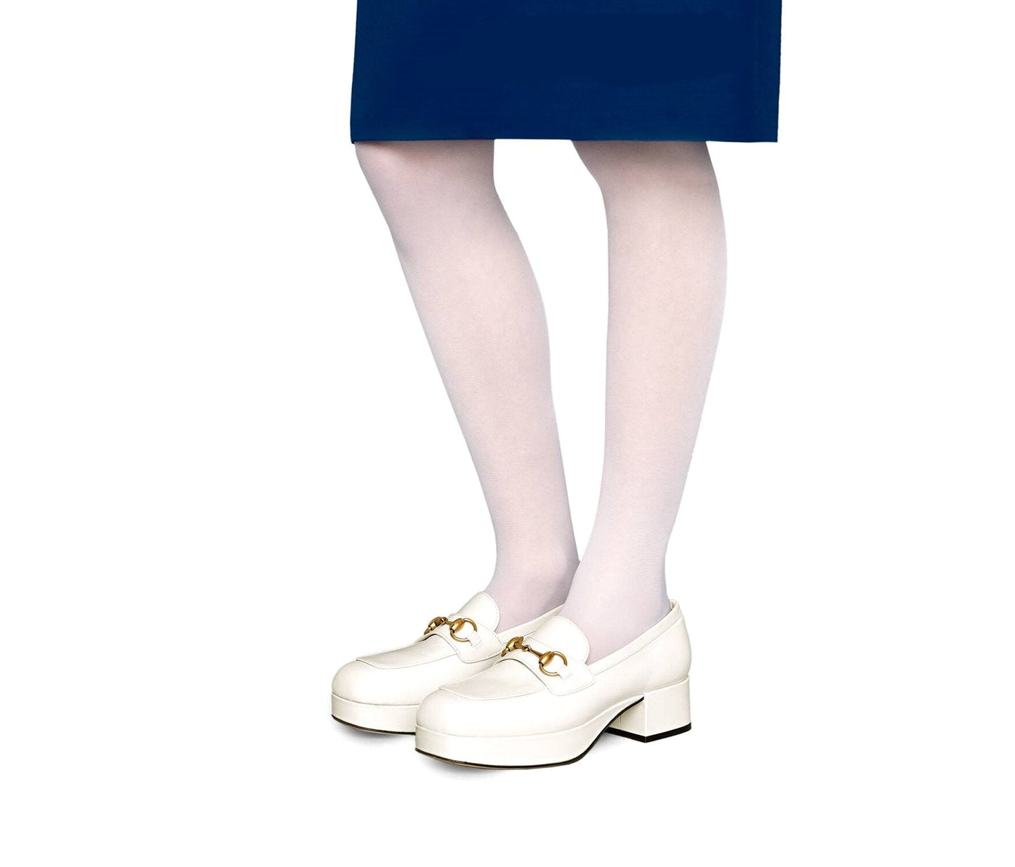 GU Shoes Platform Loafer White