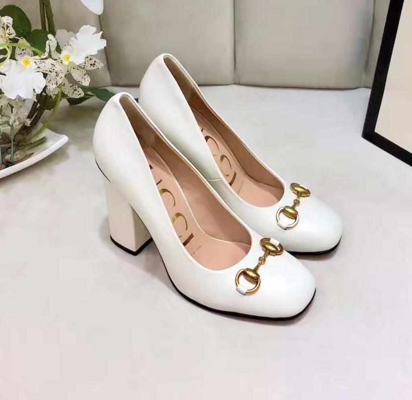 GU Shoes Pumps White Heels