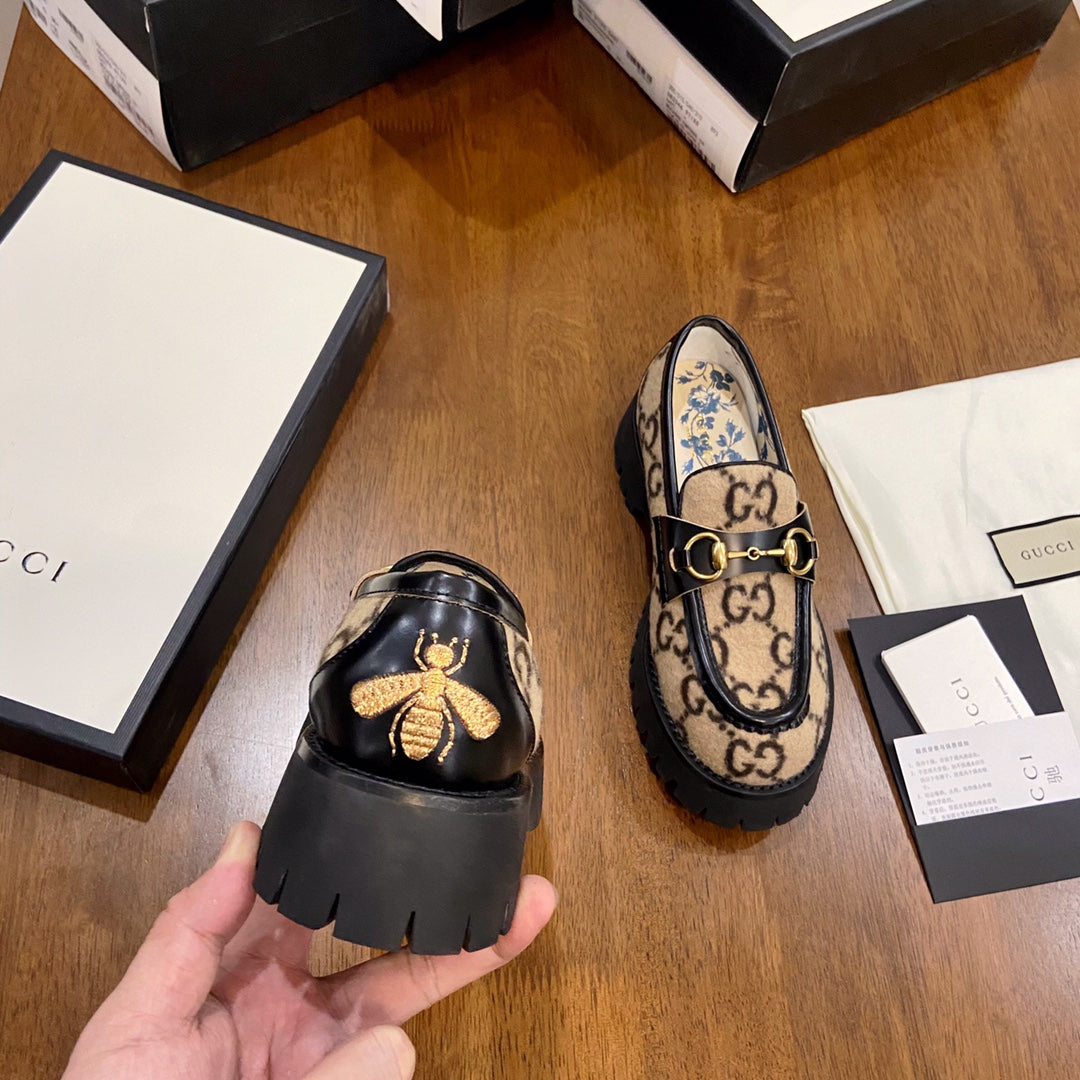 GU Shoes Platform Loafer Lug Sole Horsebit