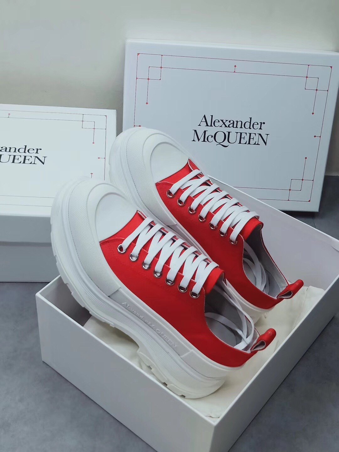 M*queen Shoes White Orange