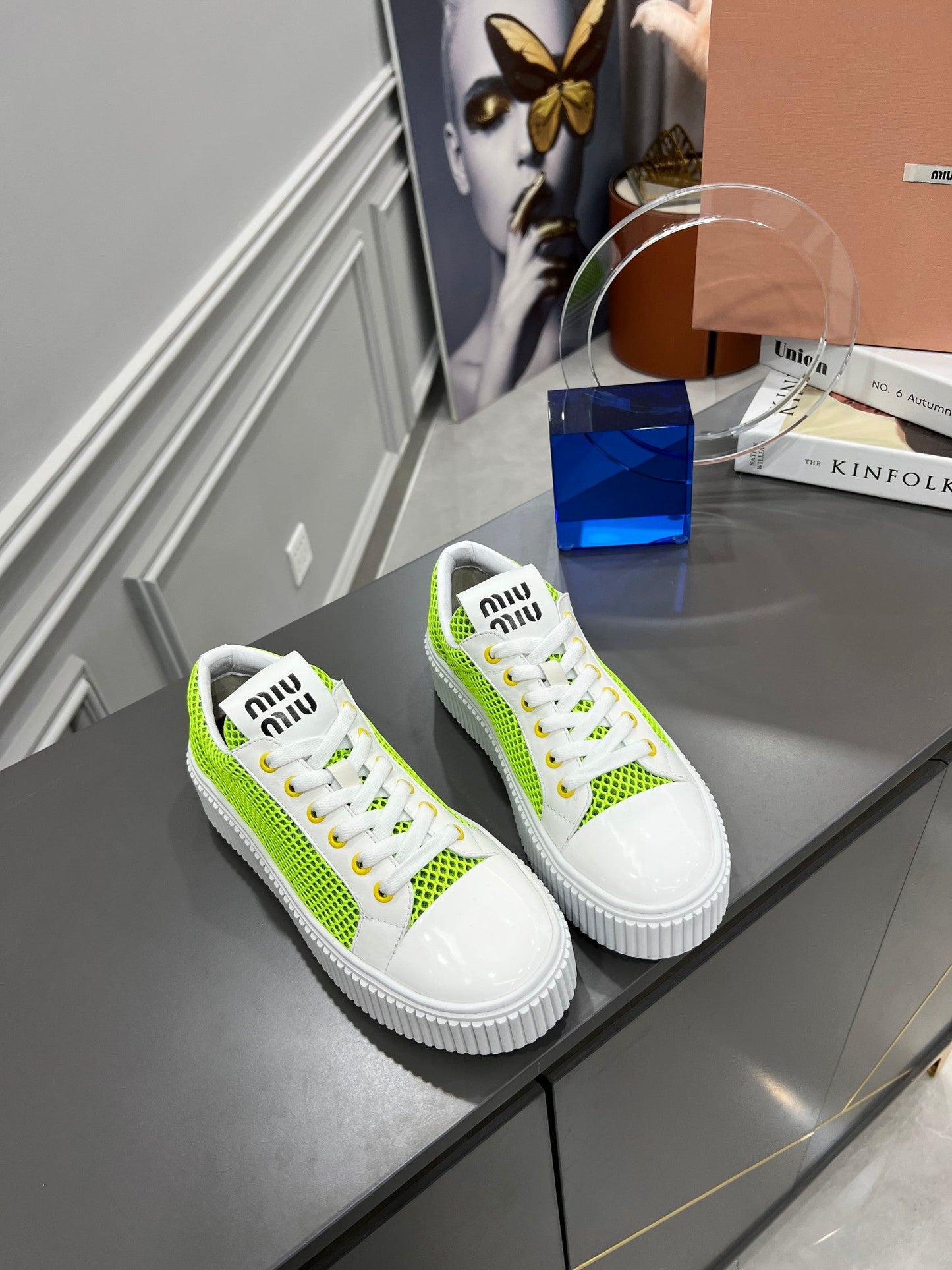 MIU MI PRD Shoes Woman 4 Color 's Platform Mesh