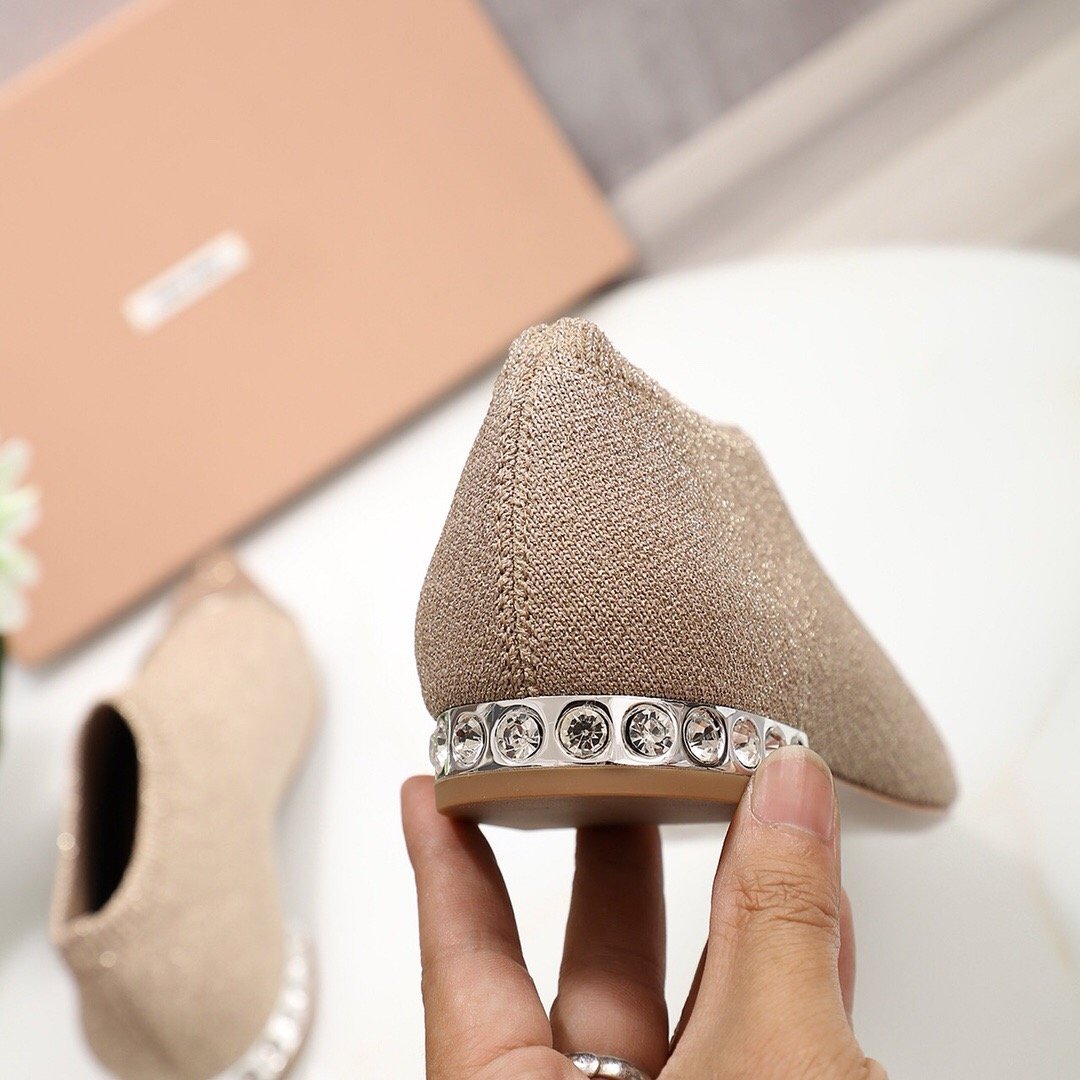 Miu Mi Knitted Shoes 4 Colors