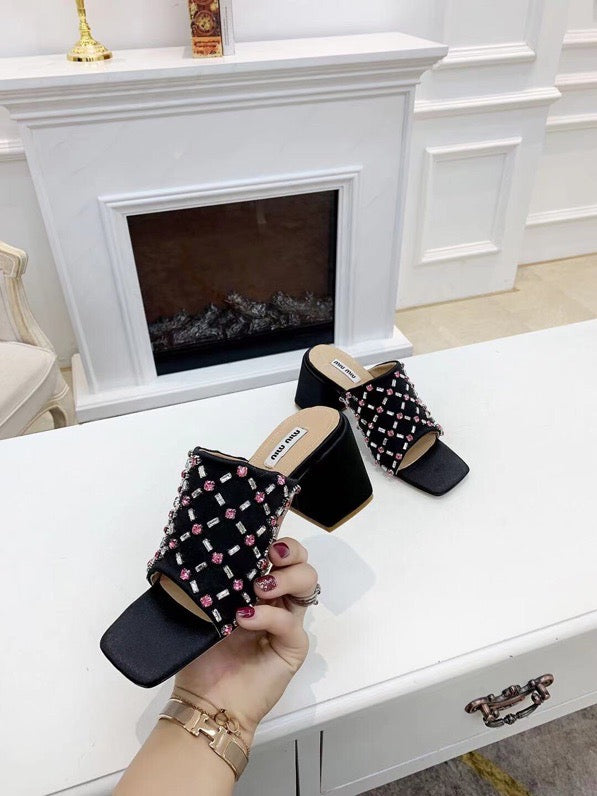 MIU MI Slippers Heels 2 Color 's
