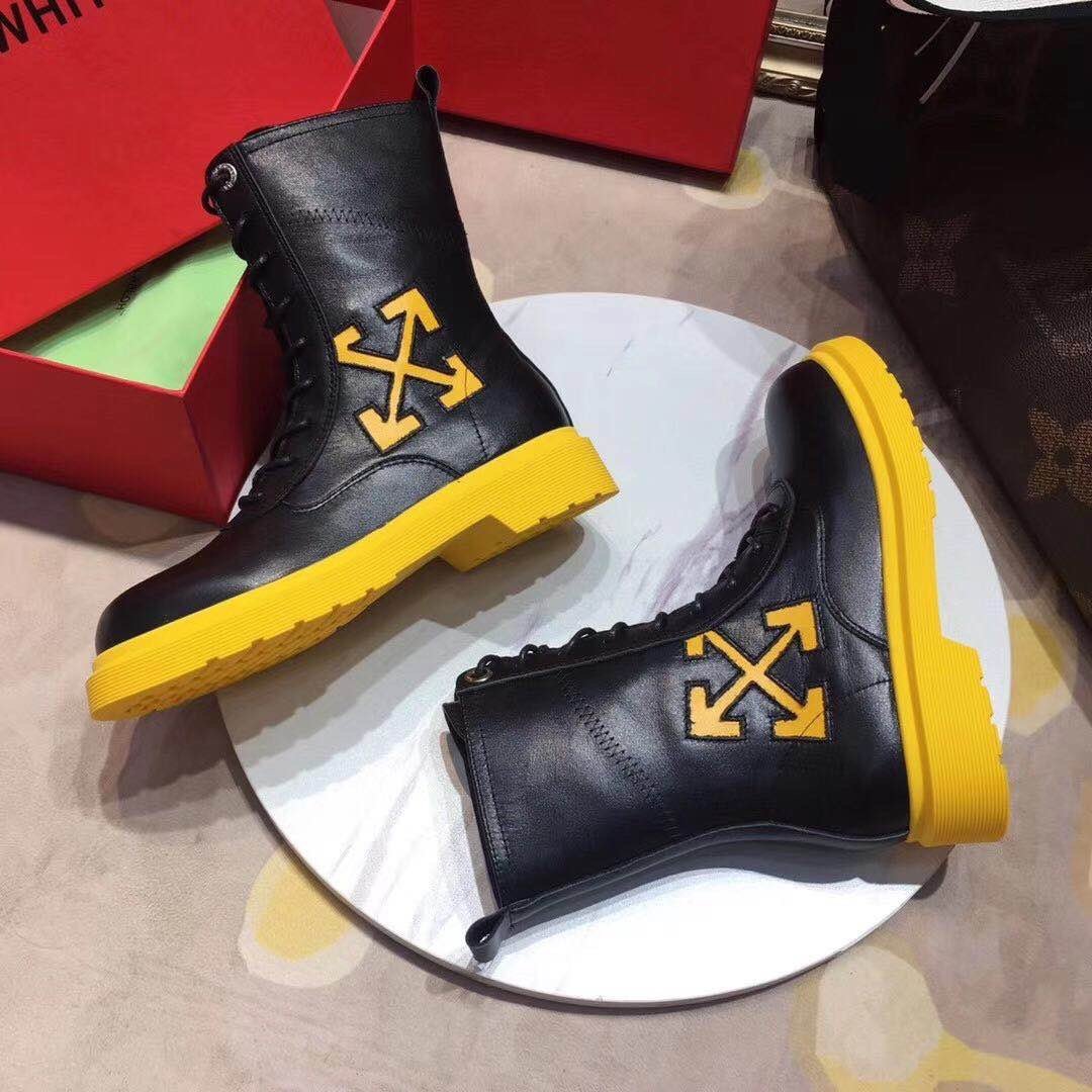 Off Wite Boots Yellow