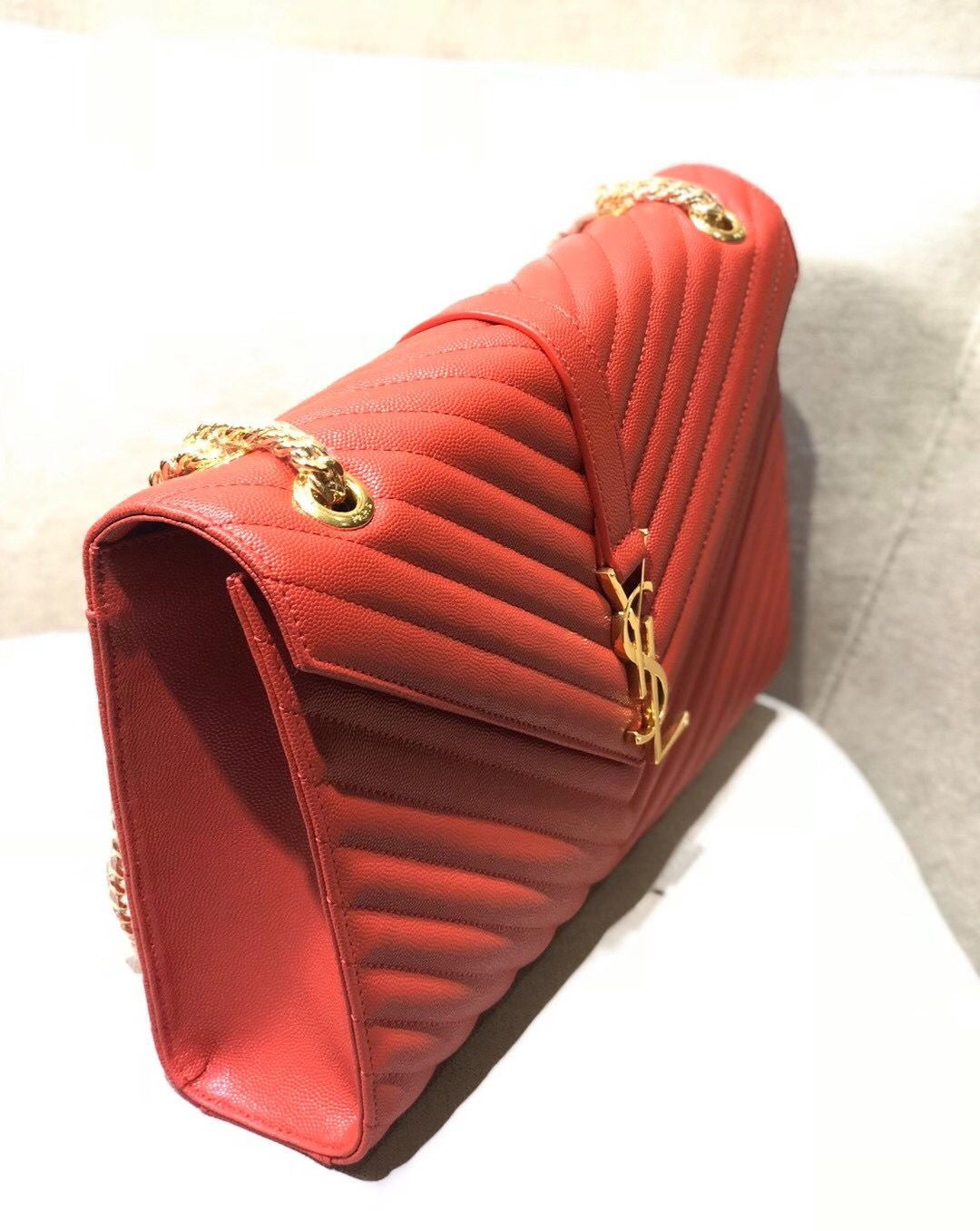 Y L Bag Handbag Red 31 Cm