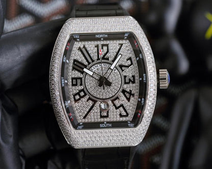 FRANCK M  V45 SC DT  stones Watches 54 cm 2 Color's