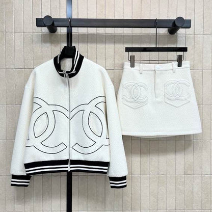 CHL Varsity Jacket and skirt outfit