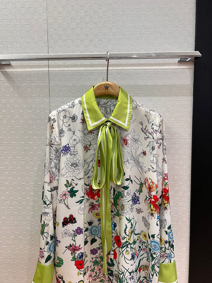 GU Printed Woman silk  T-shirt