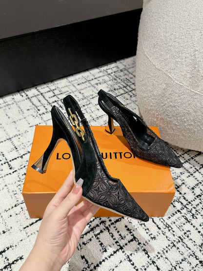 LU  Shoes Sparkle Slingback Pump 2 Color's