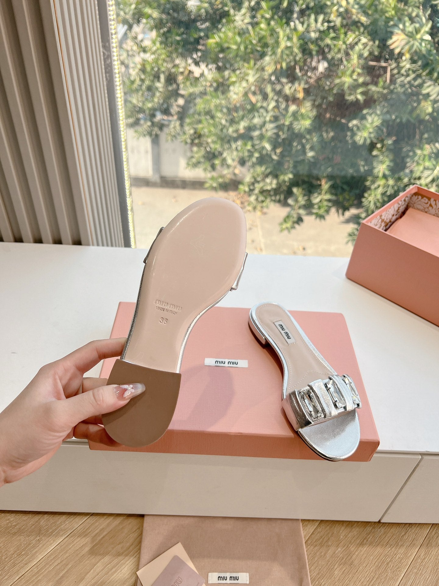 MU MI  Sandals Slippers 2 Color's Woman