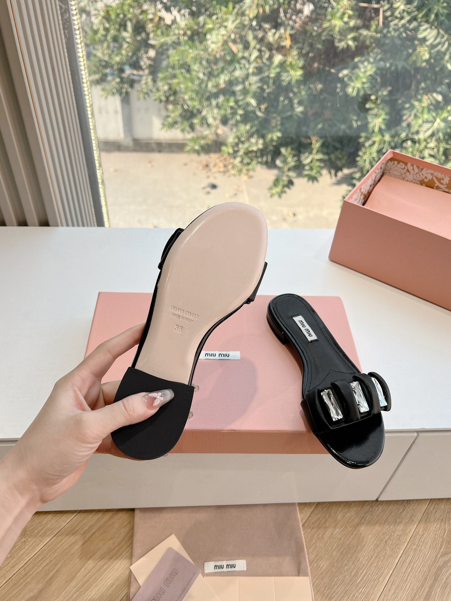 MU MI  Sandals Slippers 2 Color's Woman
