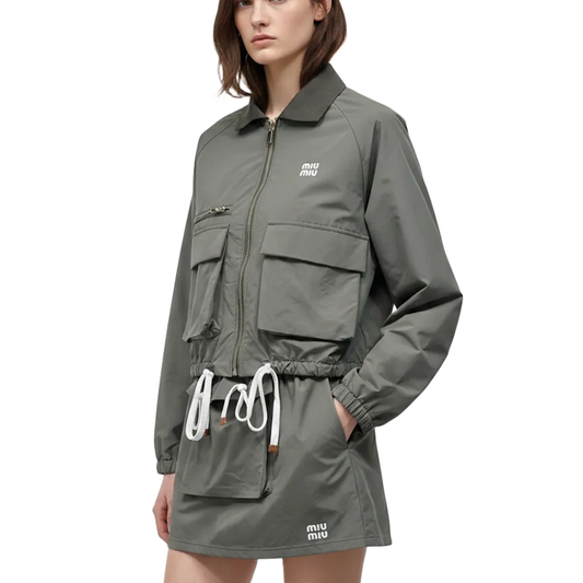 MI MI  Crepe Jacket Skirt Set Woman
