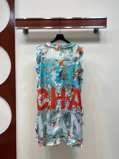 CHL  Woman Silk summer Dress sleeveless GQ