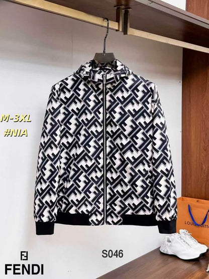 FEN  Man Jacket Windbreak Hoodie Monogram