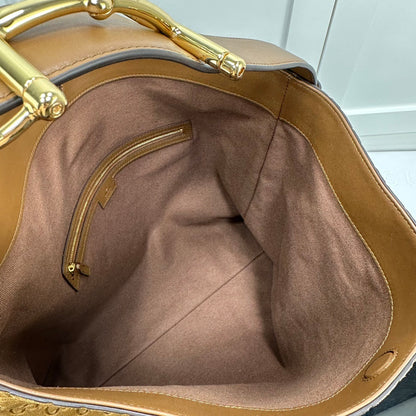 GU Maxi Horsebit Large suede tote bag 40 cm Large