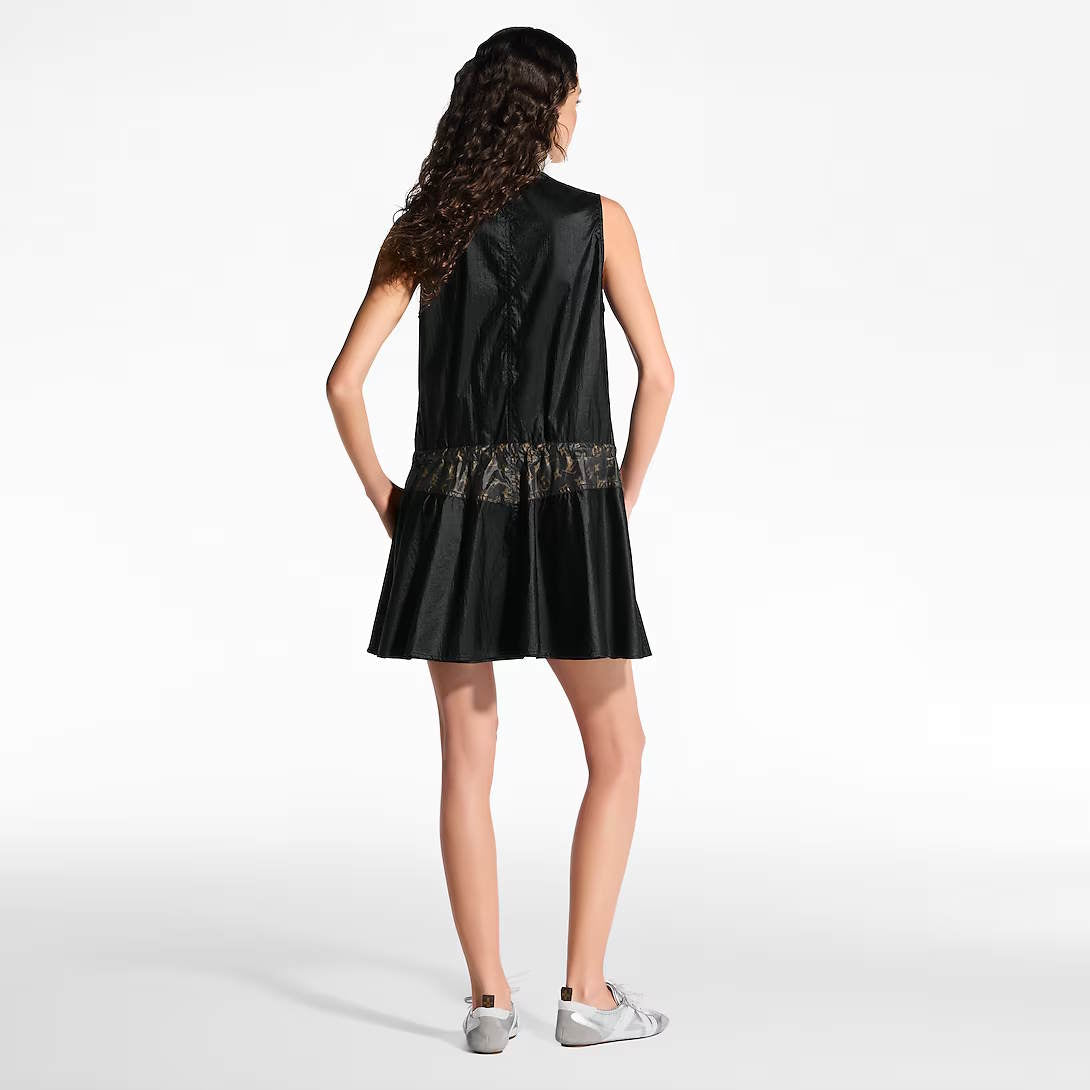 LU Color-Blocked Drawstring Dress