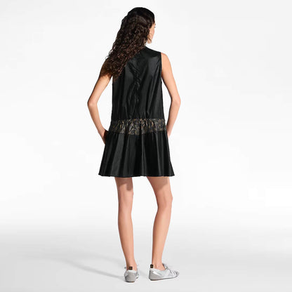 LU Color-Blocked Drawstring Dress